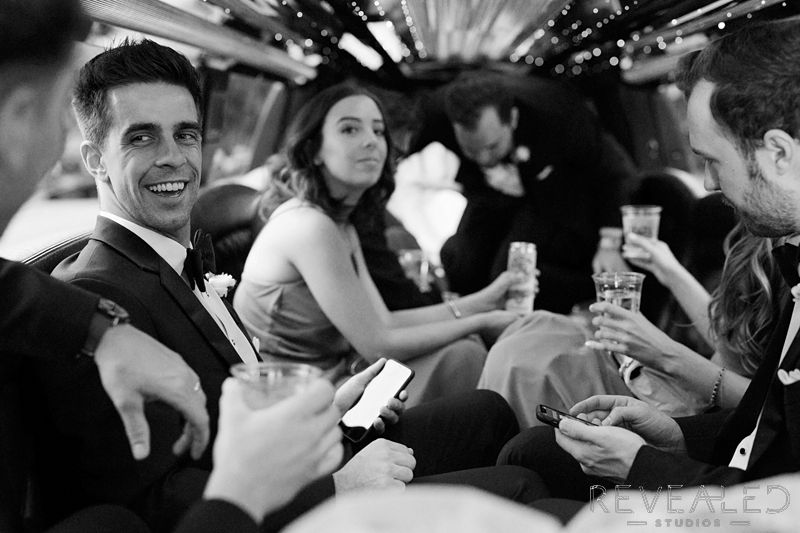 limousine wedding photos